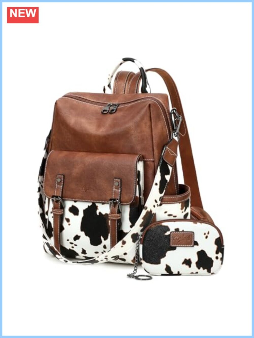 Faux Leather Backpack Purse Convertible Shoulder Bag Work Travel Large